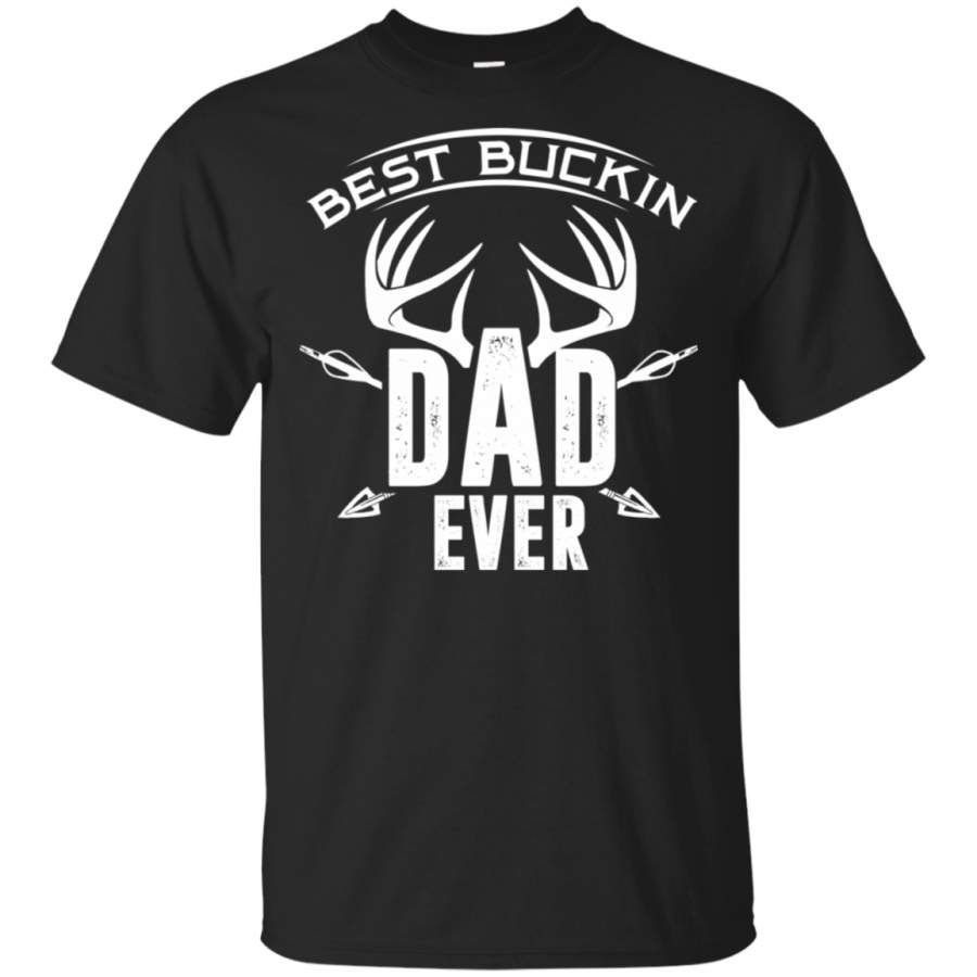 Mens Best Buckin’ Dad Ever T-Shirt Fathers Day Deer Hunters Shirt