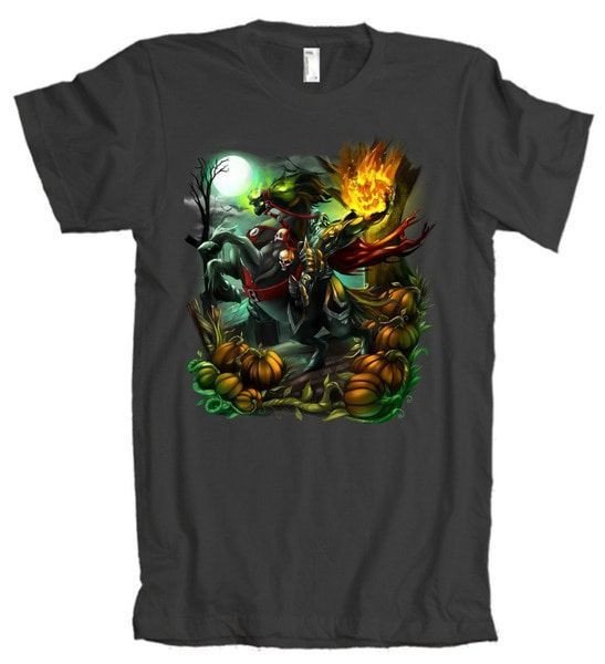 Flaming Headless Horseman American Apparel Shirt