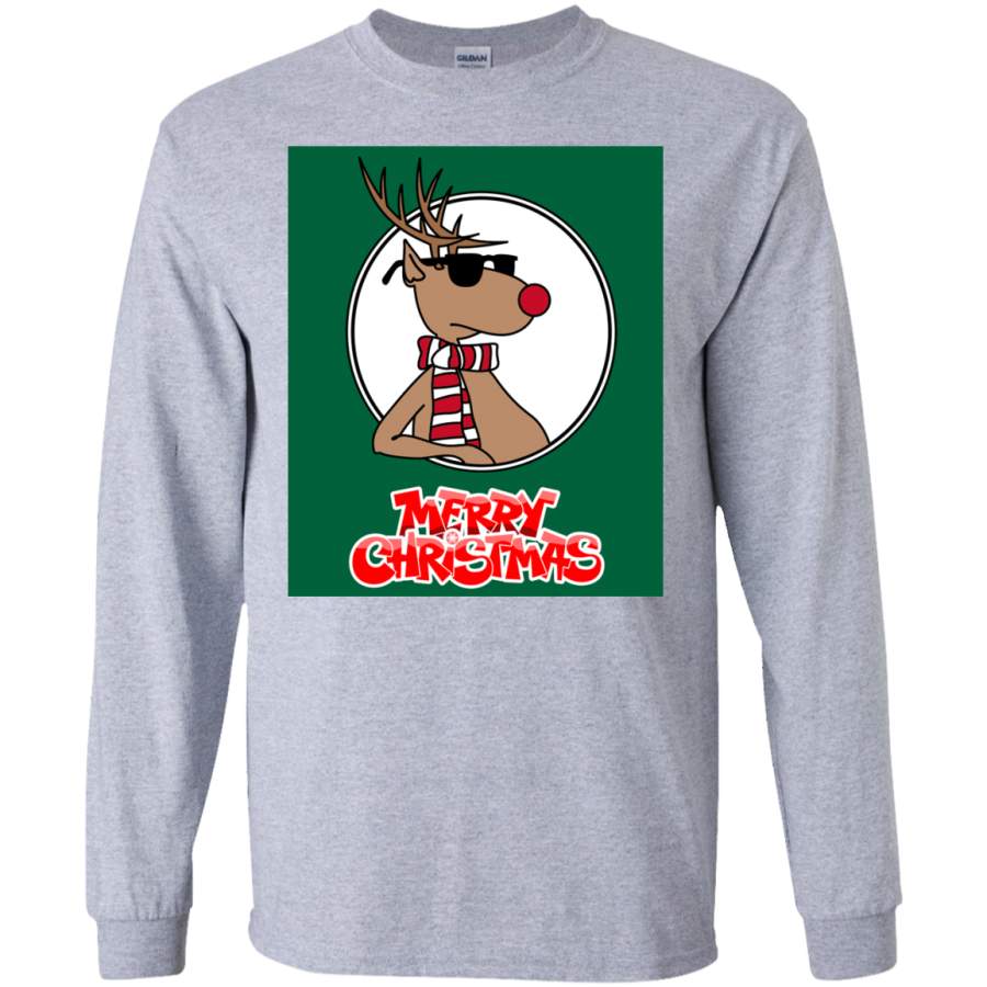 Reindeer Christmas Holiday Sweatshirt Boys Girls Child Xmas