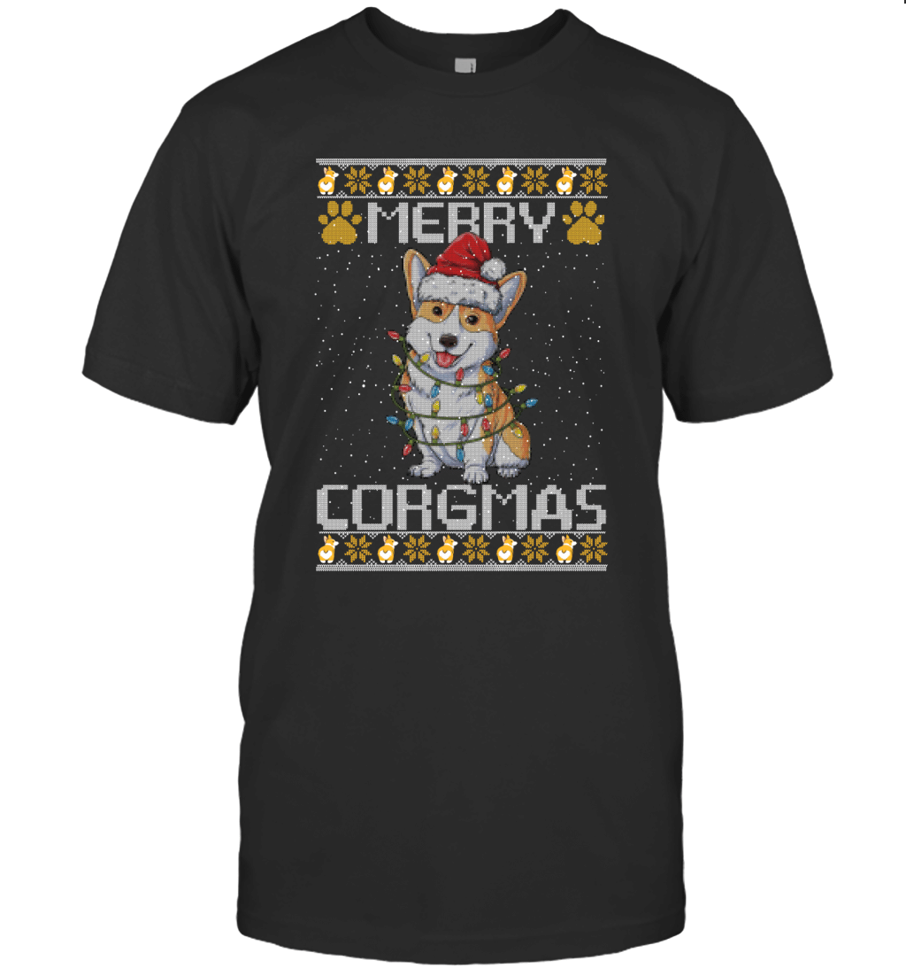 Merry Corgmas Funny Corgi Dog Lovers Christmas Gifts Shirt T-Shirt