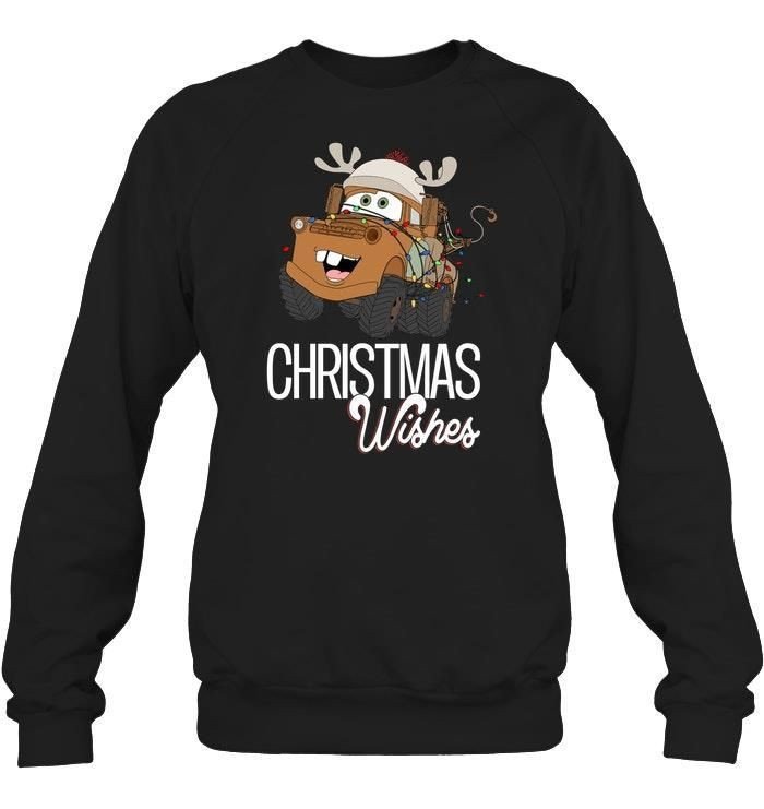 Christmas Wishes Truck Reindeer Light Noel Xmas Holidays Truckers Shirts