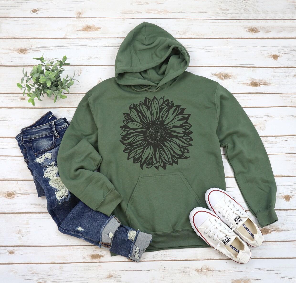 Fall Hoodies for Women| Sunflower Hoodies| Womens Loungewear| Hoodies & Sweatshirts| Floral Hoodies| Plus Size Clothing Available