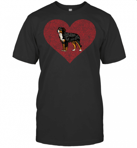 Bernese Mountain Dog Valentines Day Dog Love Fingerprint T Shirt Copy