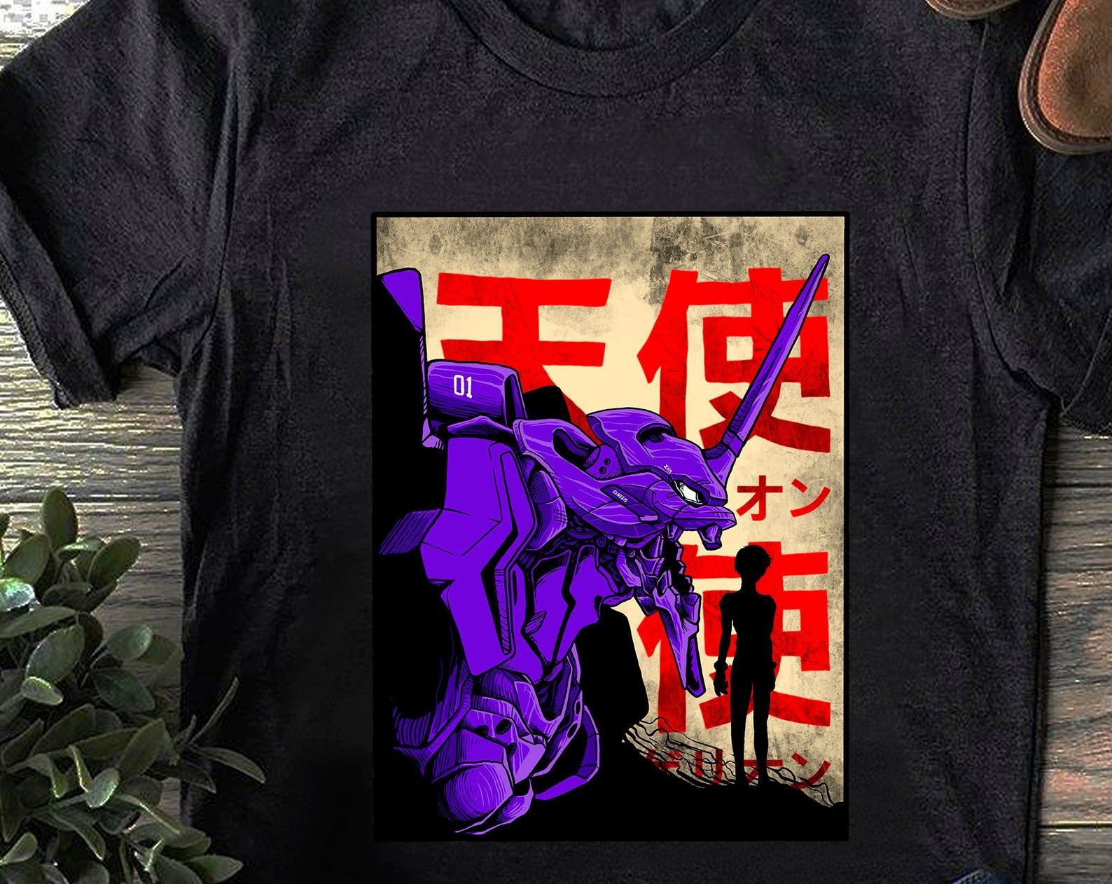 Neon Genesis Evangelion Shirt Eva 01 T-Shirt Anime Tee Evangelion Asuka Gift Manga Tshirt