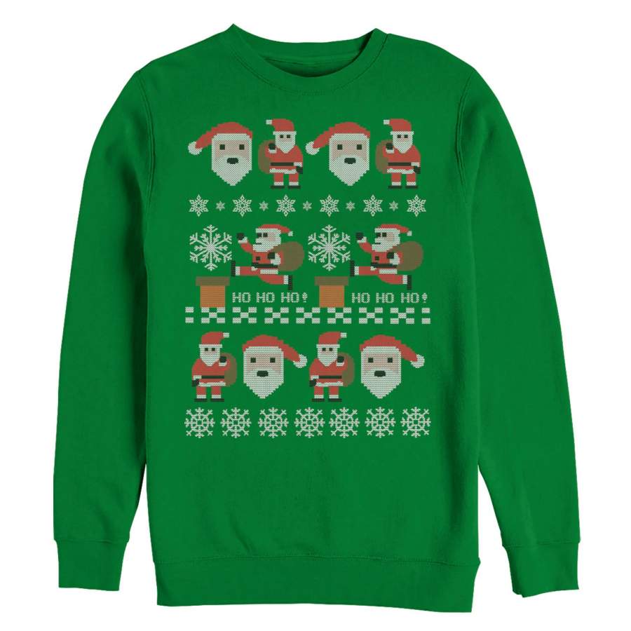 Lost Gods Men’s Ugly Christmas Santa Claus  Sweatshirt