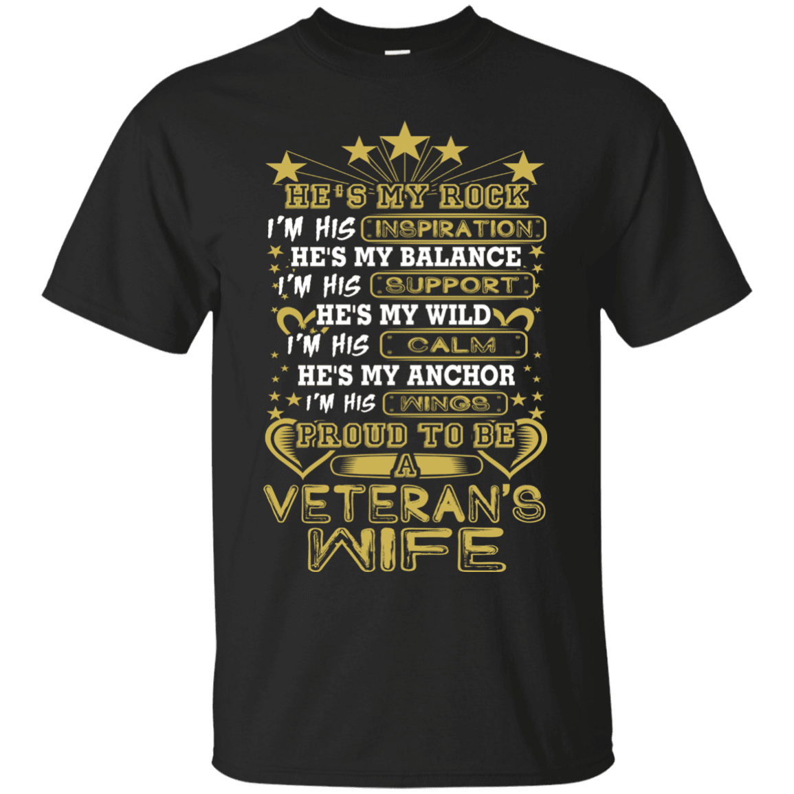 Military T-Shirt “Proud To Be A Veteran’s Wife” T-shirt