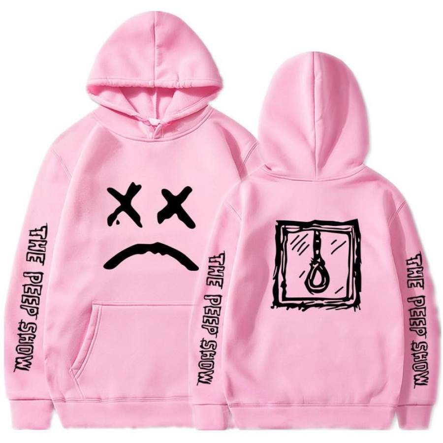 Lil Peep Sweatshirts Love Lil.Peep Cry Baby Pink Hoodies