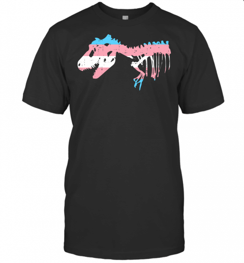 Trex Dinosaur Skeleton Transgender Trans Pride Lgbt Gift T Shirt