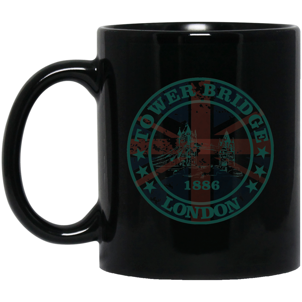 Twr Bridge Black Mug