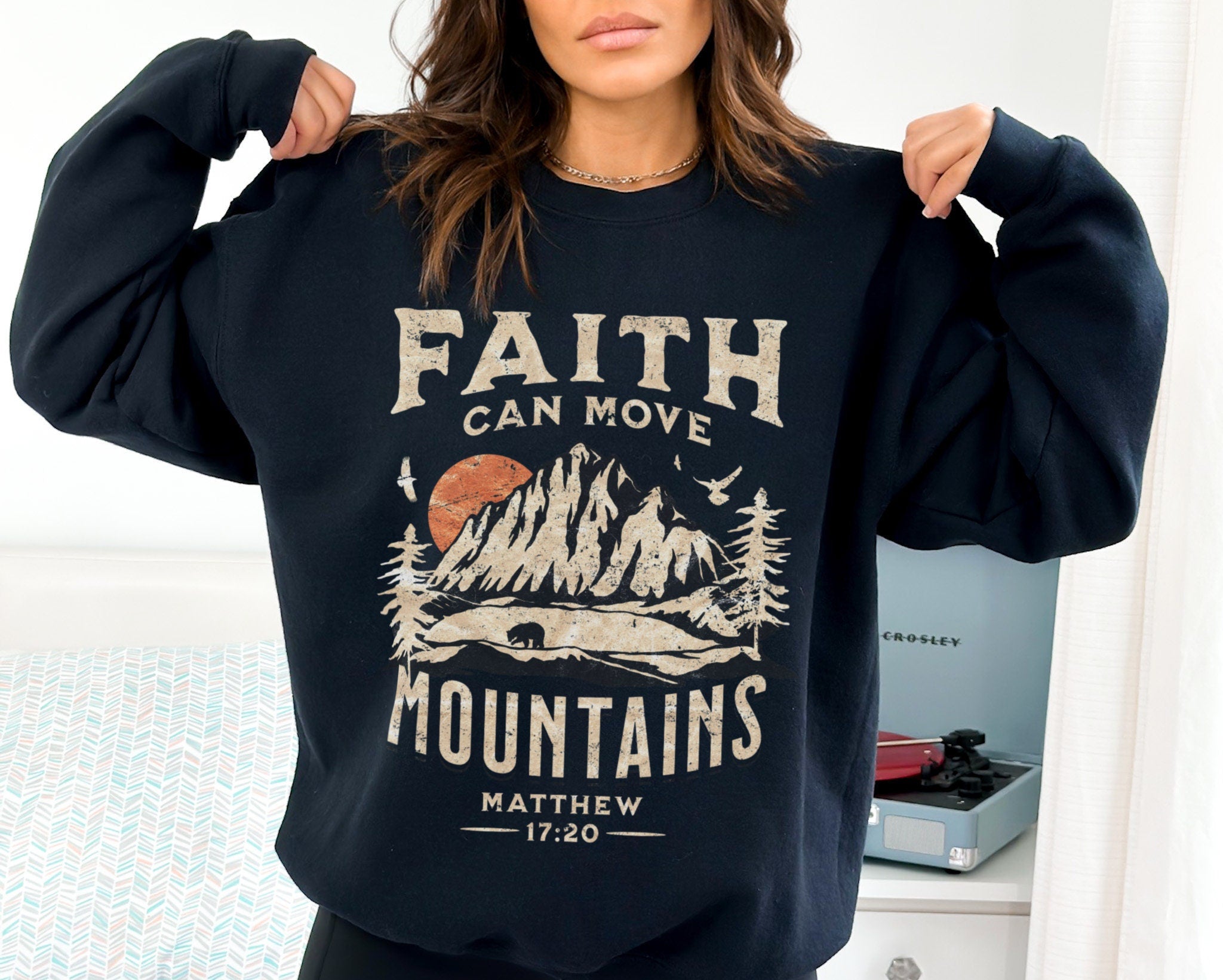 Faith Can Move Mountains Crewneck Sweatshirt