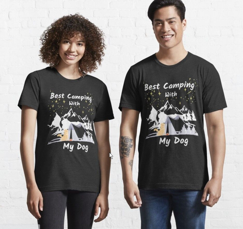 Best Camping With My Dog Tshirt