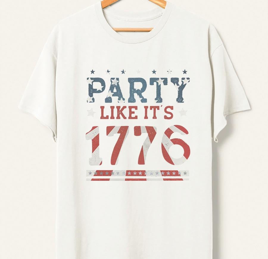 Vintage US Flag Party T-Shirt Party Like it’s 1776 T-Shirt