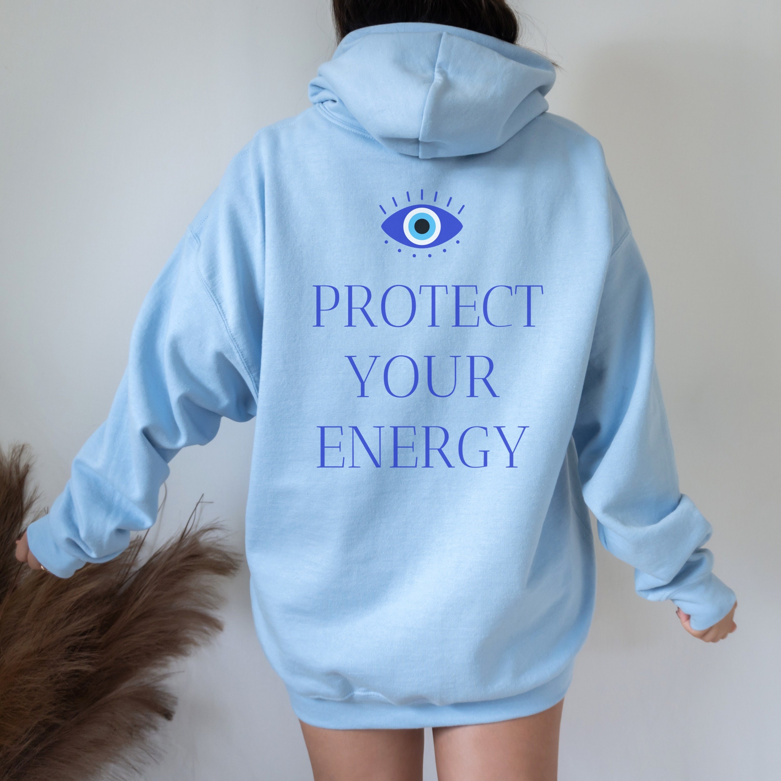 Protect Your Energy Evil Eye Spiritual Protection Hoodie Trendy Hoodies VSCO Hoodie Preppy Clothes Indie Aesthetic Clothes Pinterest Hoodie