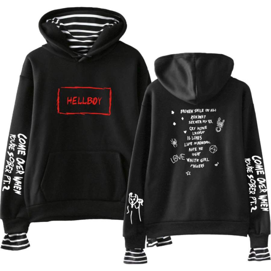 Lil Peep Hellboy Hoodie Two Pieces Hellboy Youth Sweatshirt