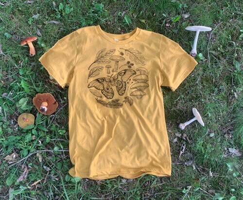 Summer finds T-Shirt Unisex mushroom shirt oyster mushrooms moth shirt moths