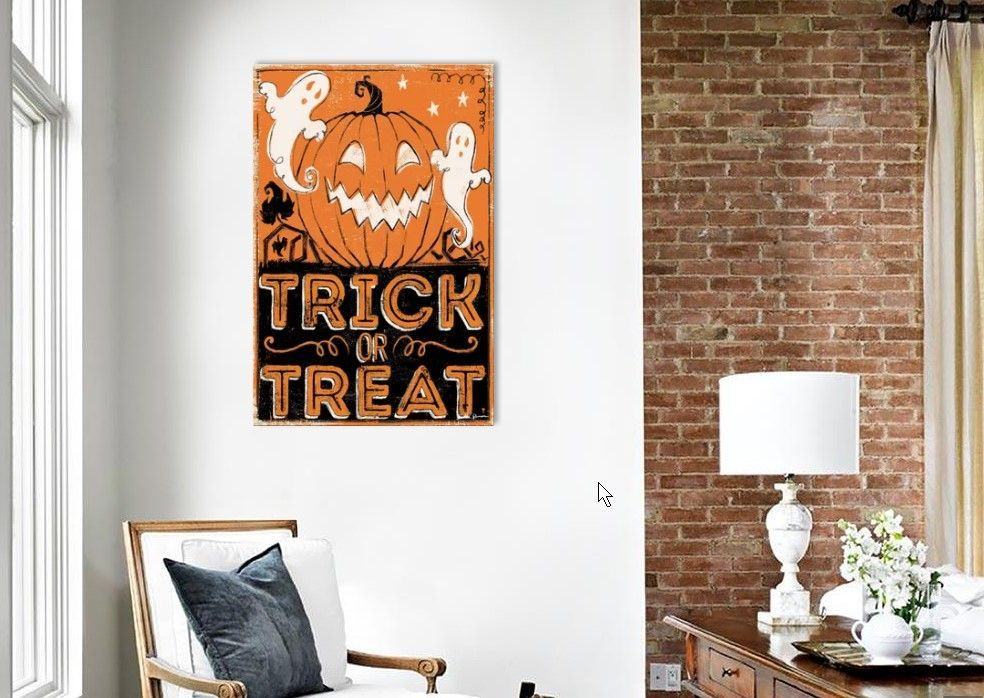 Trick Or Treat Poster, Halloween Party Deccoration