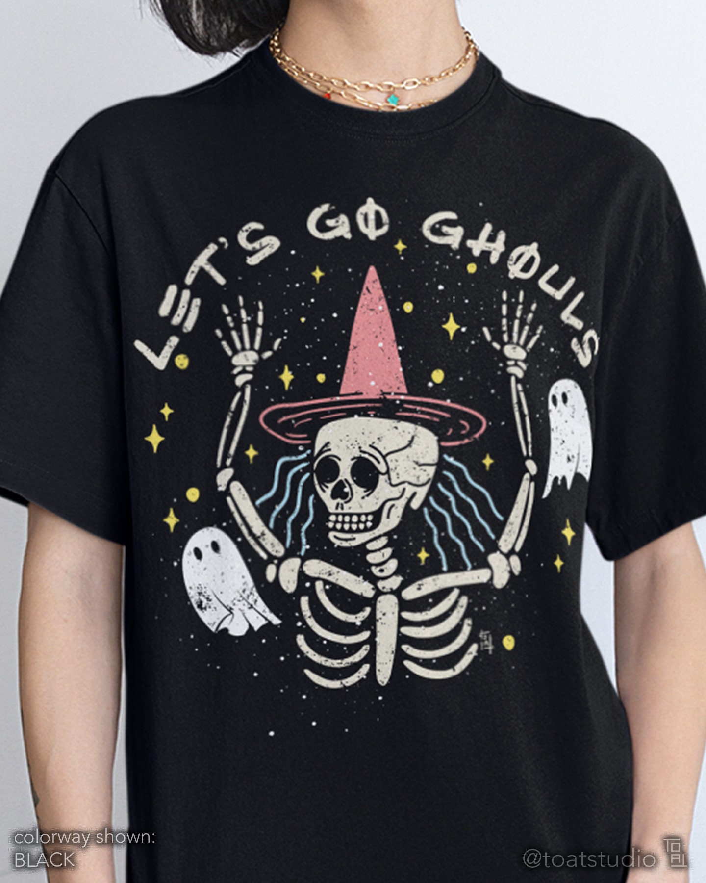 Lets Go Ghouls Unisex T-shirt, Til Death Do Us Part, Alternative Couple, Grunge Bride, Dark Bride, Spooky Bachelorette, Witch Bride