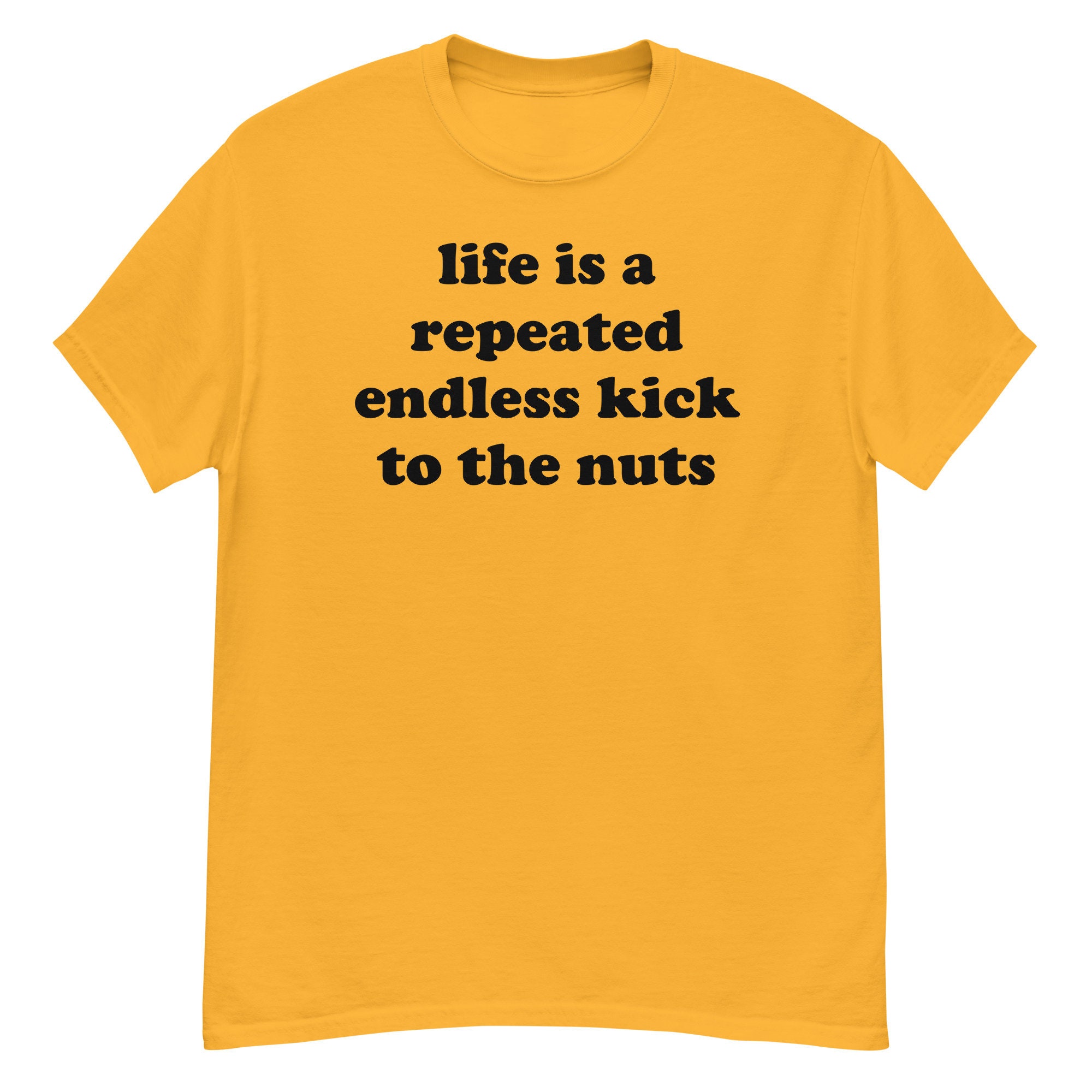 Life Is A Repeated Endless Kick To The Nuts – Oddly Specific Meme T-Shirt