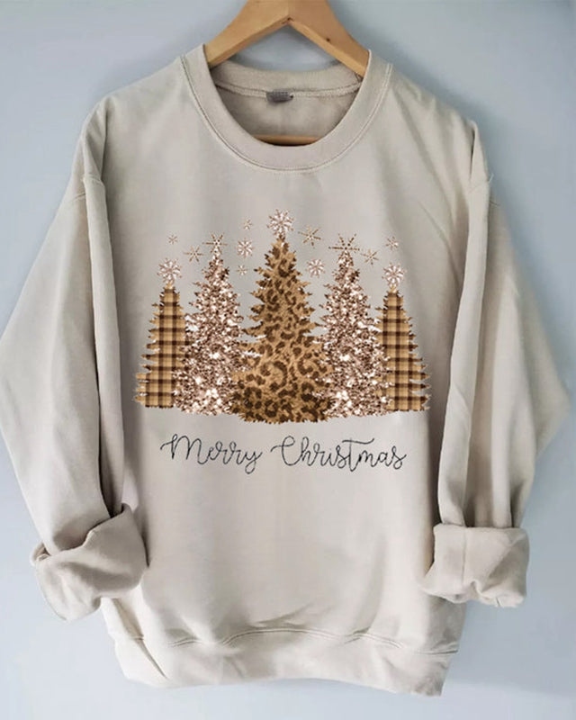 Merry Christmas Leopard Tree Sweatshirt