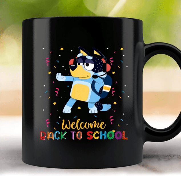 Welcome Back To School Blueys We Missed You Black Mug