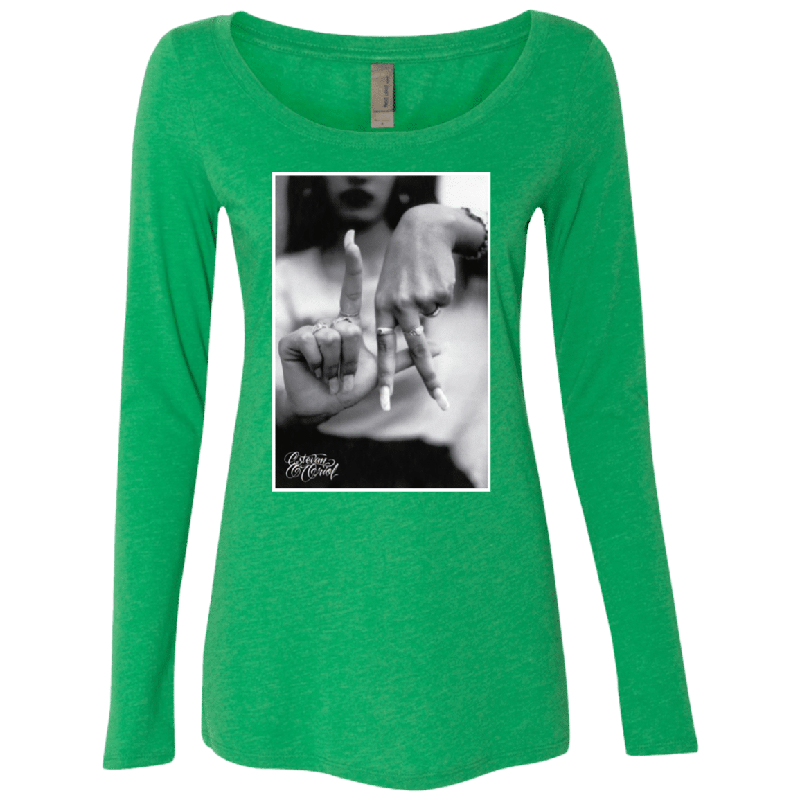 Estevan Oriol La Hands Womens Triblend Long Sleeve Shirt