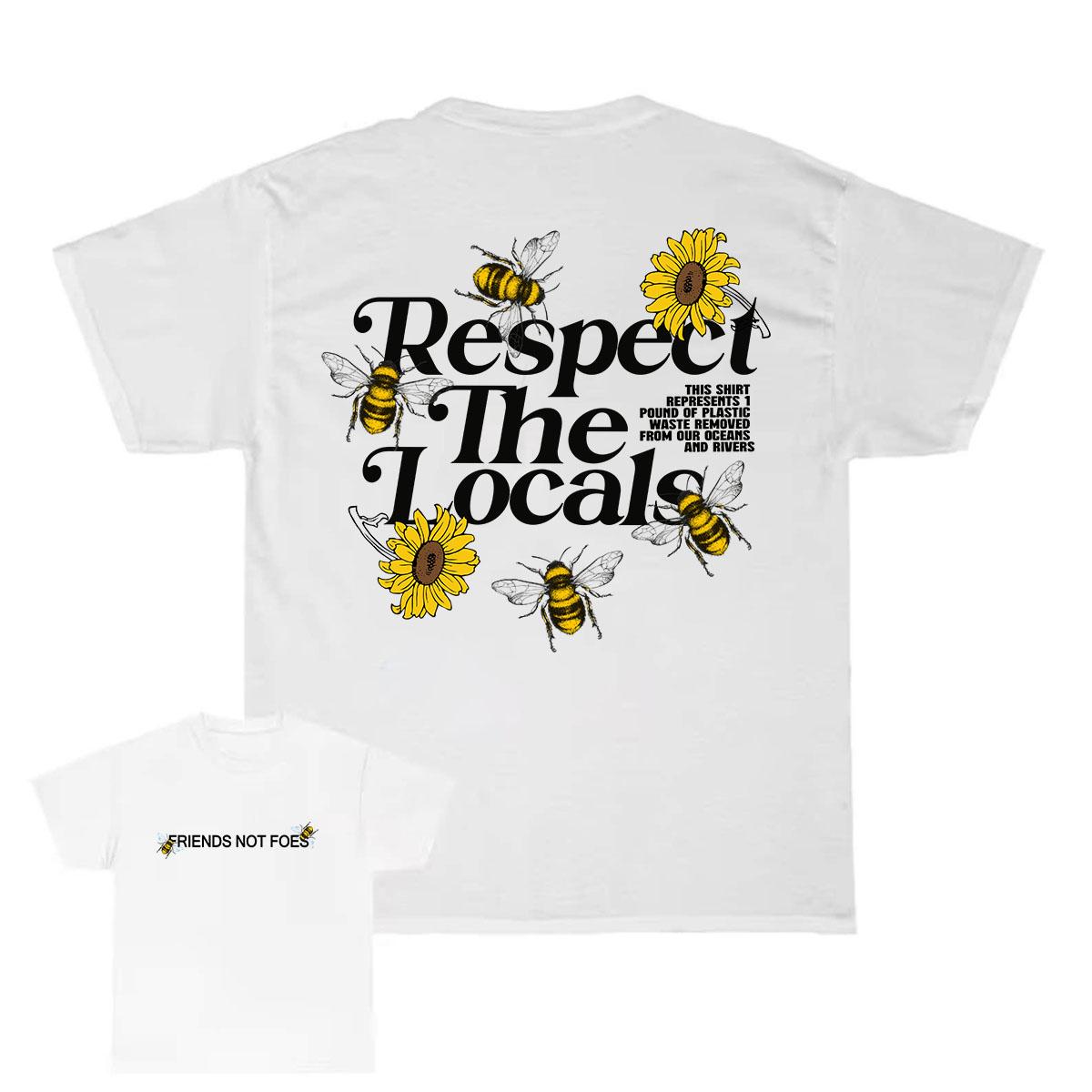 Respect Your Local Bees Graphic Tee in a Can T-shirt, Full Color, Unisex T-Shirt