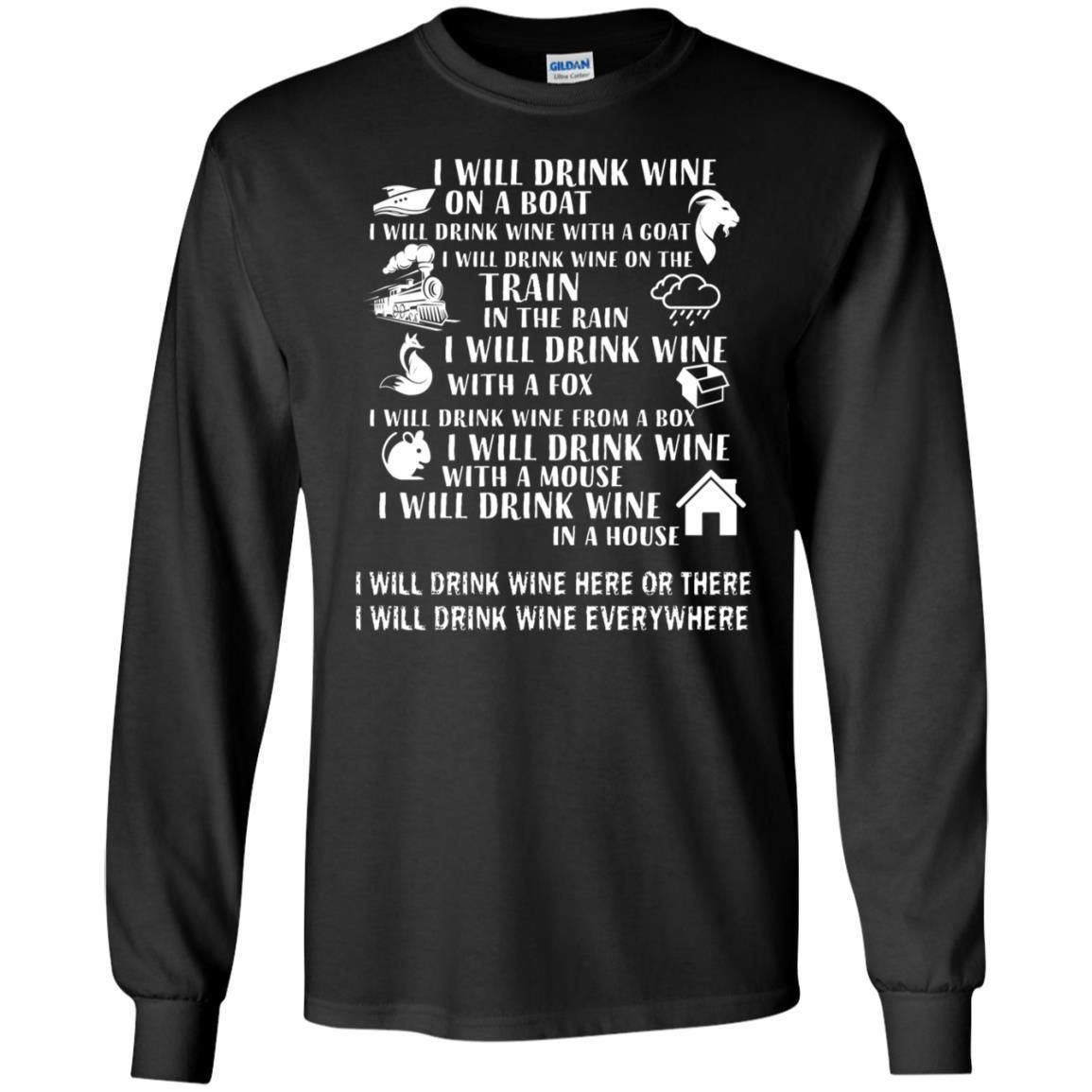 I Will Drink Wine On A Boat I Will Drink Wine Everywhere Shirt