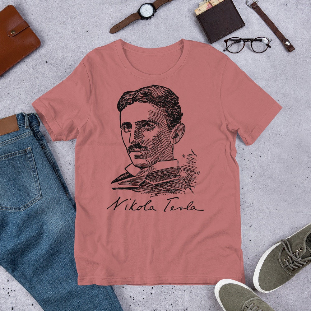 Nikola Tesla Sketch – Scientist, Inventor, Engineer T-Shirt