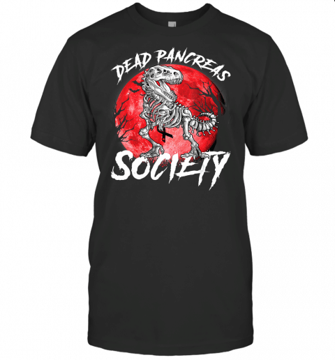 Diabetes Awareness Dead Pancreas Society Halloween Dinosaur T Shirt