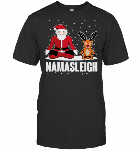 Namasleigh T Shirt Funny Christmas Yoga Tee