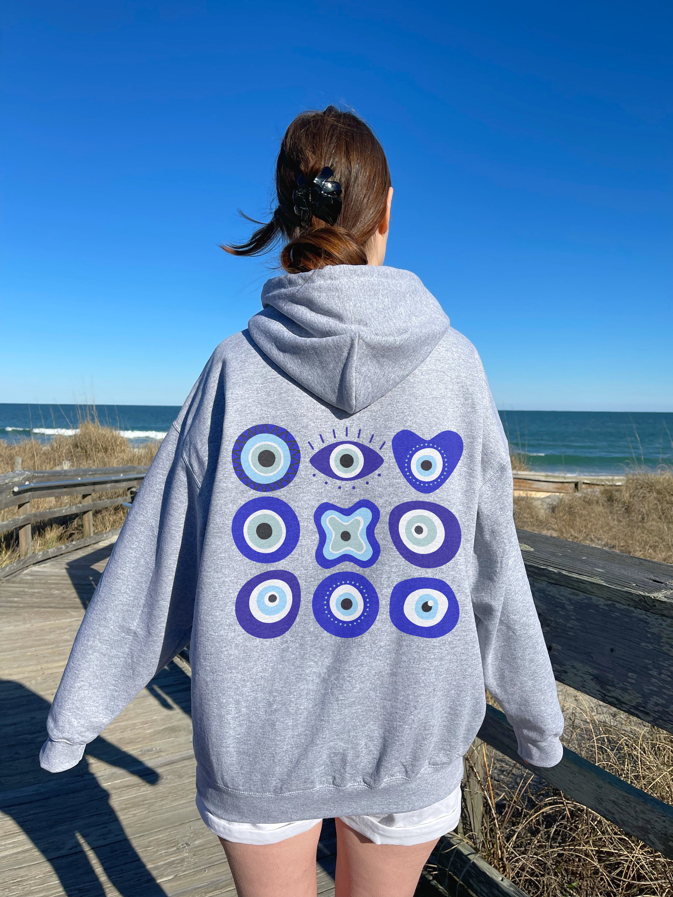 Evil Eye Hoodie Back Print Hoodie Trendy Hoodies VSCO Hoodie Preppy Hoodie Trendy Hoody Oversized Hoody Pinterest Hoodie Egirl Clothing Gift