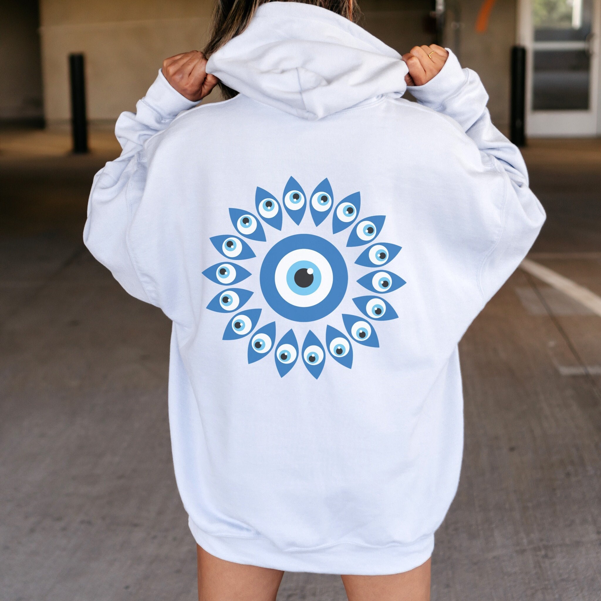 Evil Eye Hoodie Trendy Hoodies Aesthetic Clothes Preppy Hoodie VSCO Hoodie Vintage Hoodie Trendy Hoody Oversized Hoodies Indie Clothing Gift