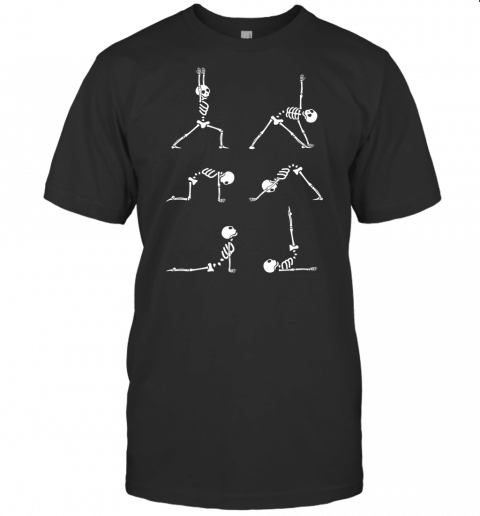 Yoga Skeleton Funny Halloween Exercise Costume T Shirt Gift