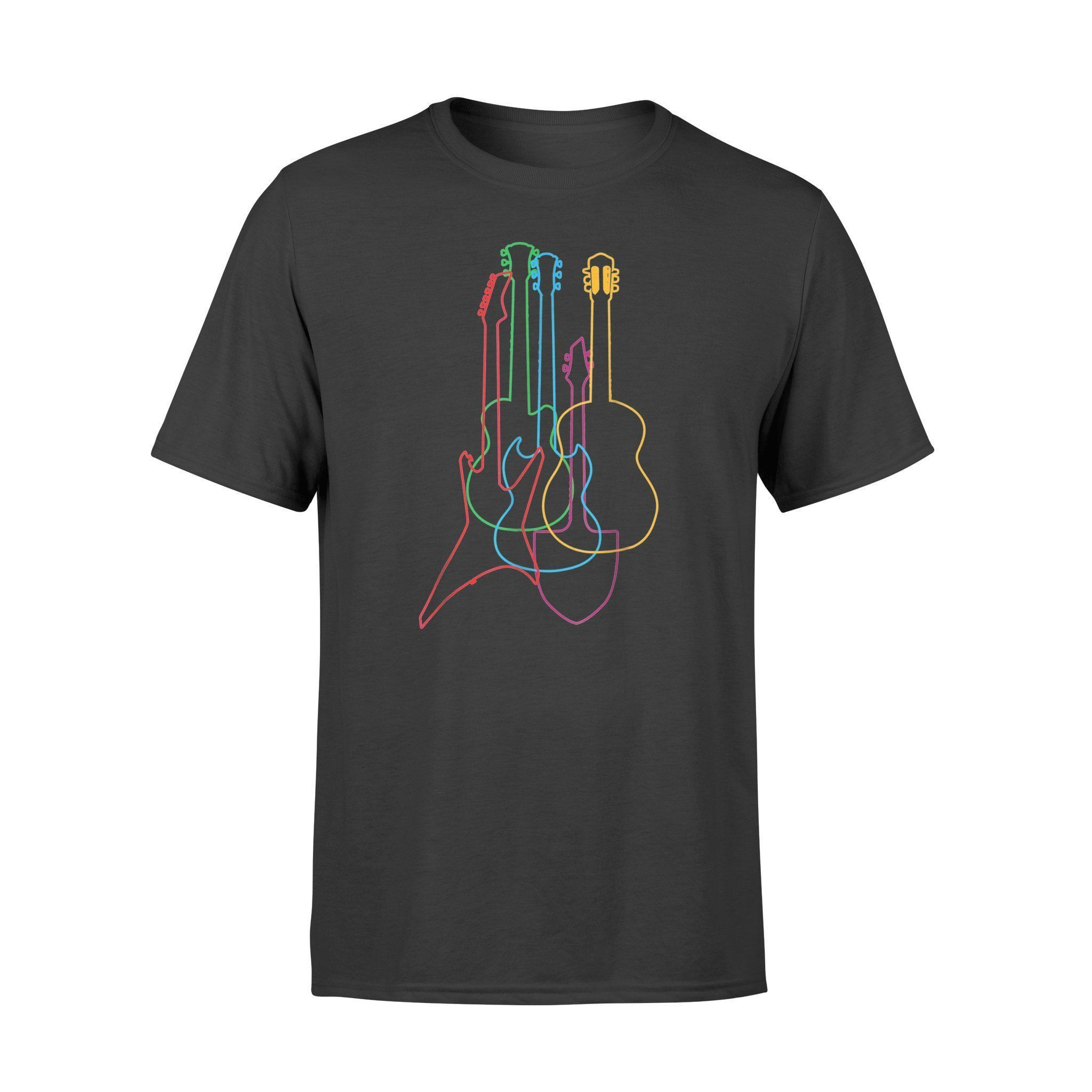 Colored Guitars Electric Acoustic Classical T-Shirt – Standard T-Shirt