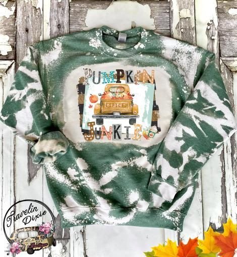 Pumpkin Junkie Bleached Sweatshirt