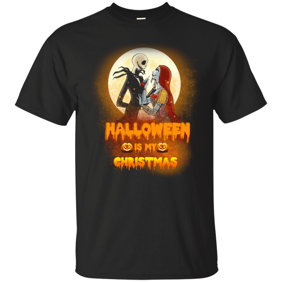 Fortuitous Ultimate Jack And Sally Halloween Is My Christmas Cotton T Shirt