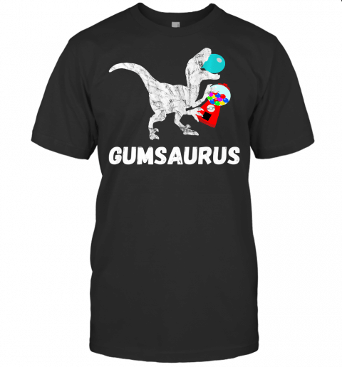 Bubble Gum Saurus Gumball Machine Chewing Dinosaurs T Rex Premium T Shirt