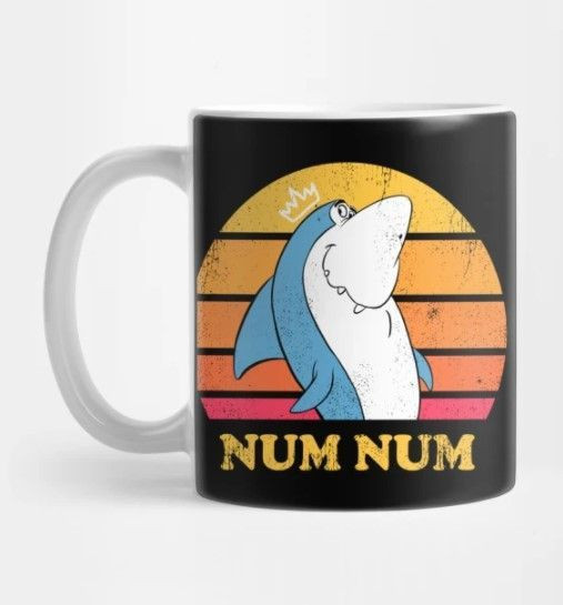 Num Num King Shark Coffee Mug