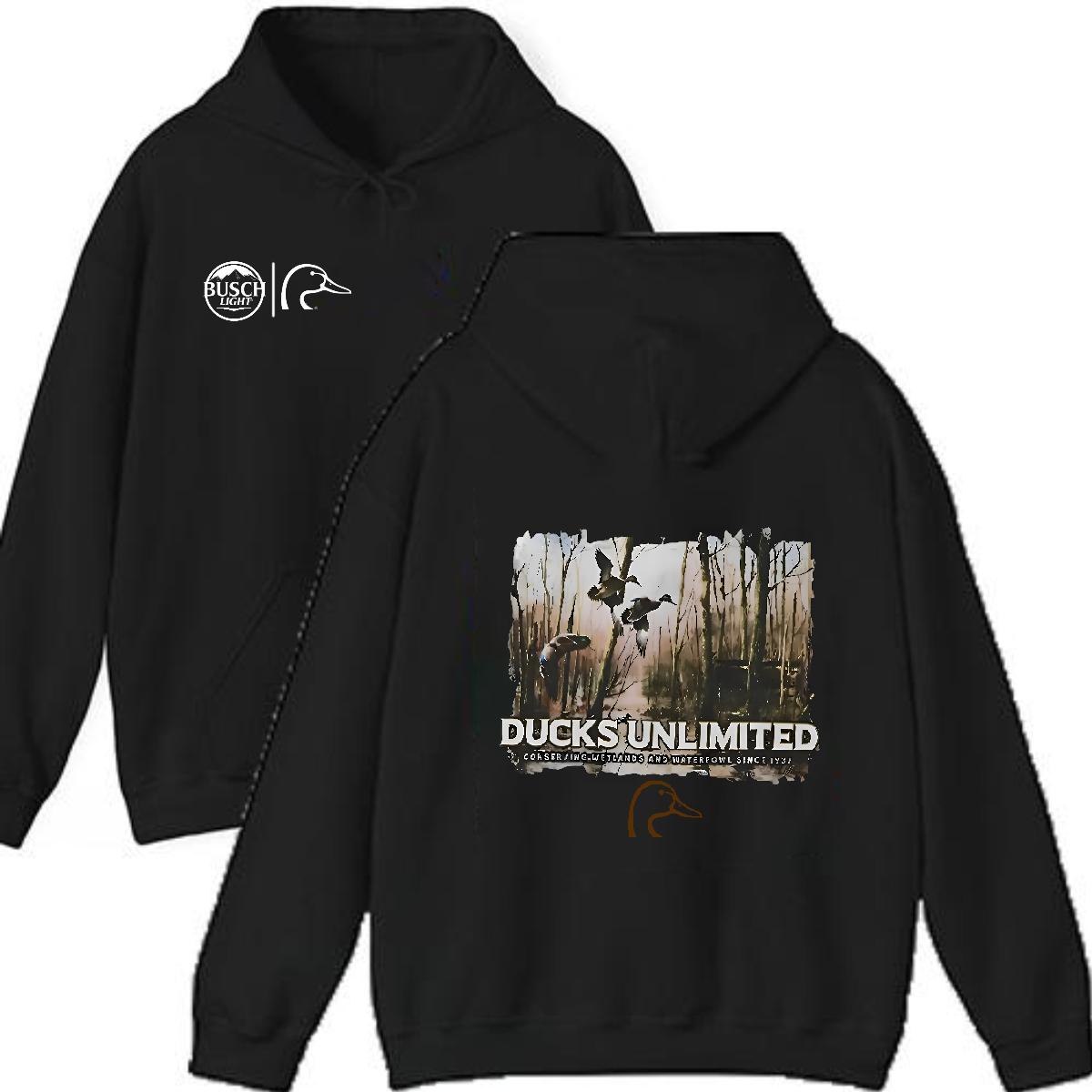 Busch Light Ducks Unlimited Shirt, Double Sides Graphic Tee, For Men, For Women Classic Cotton