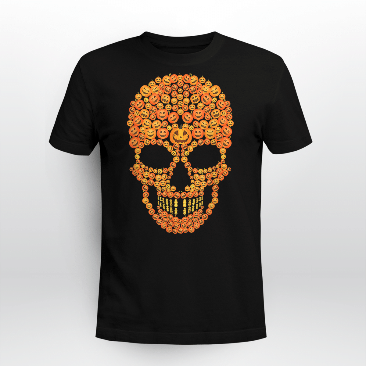 Pumpkin Skull Funny Costumes Scary Halloween Skeleton Shirt