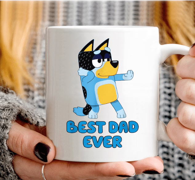 Best-Bluey-Dad-Ever Fathers Day Gift, Bes Dad Ever Mug, Bluey Dad Mum