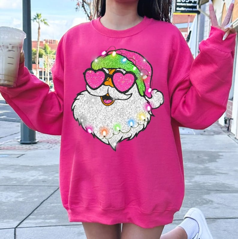 Pink Santa Claus Sweatshirt