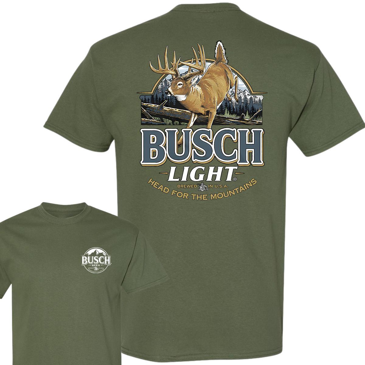 Limited Busch Light Deer Label Double Side T Shirt Hoodie