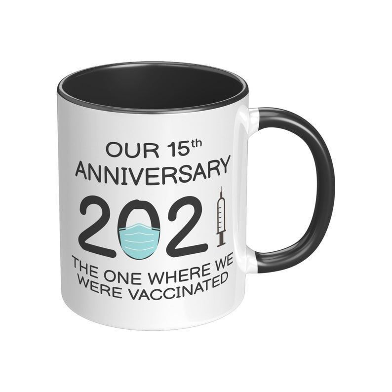 15Th Wedding Anniversary Mug Gift For Couple, Husband & Wife, Him & Her, Gift For 15 Year Anniversary