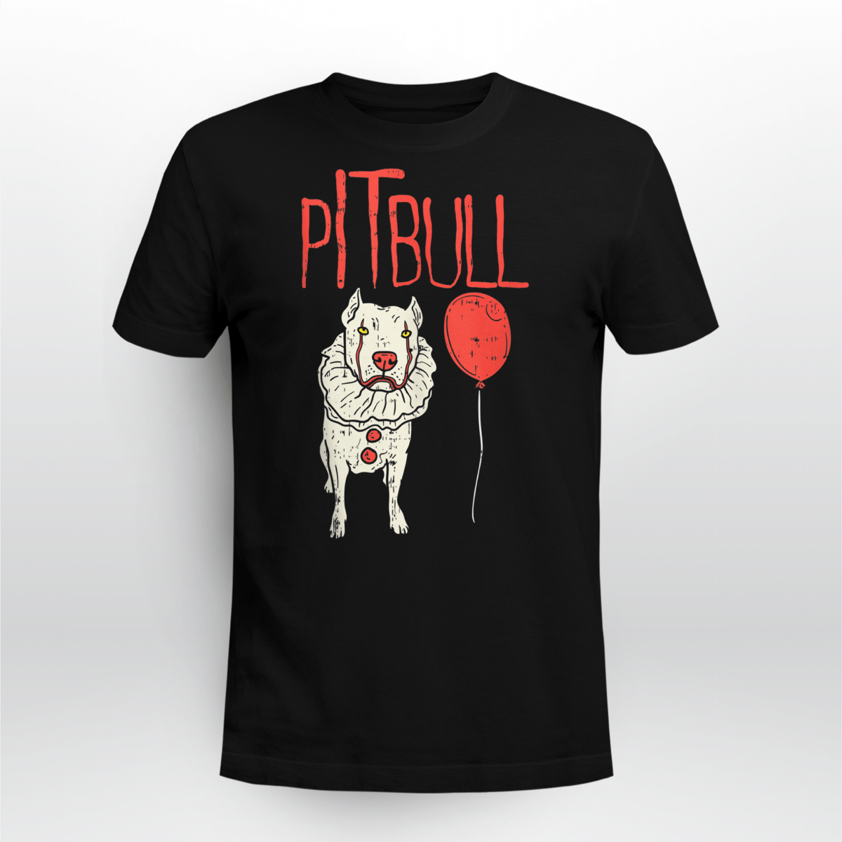 Pitbull Clown Funny Horror Movie Parody Halloween Shirt