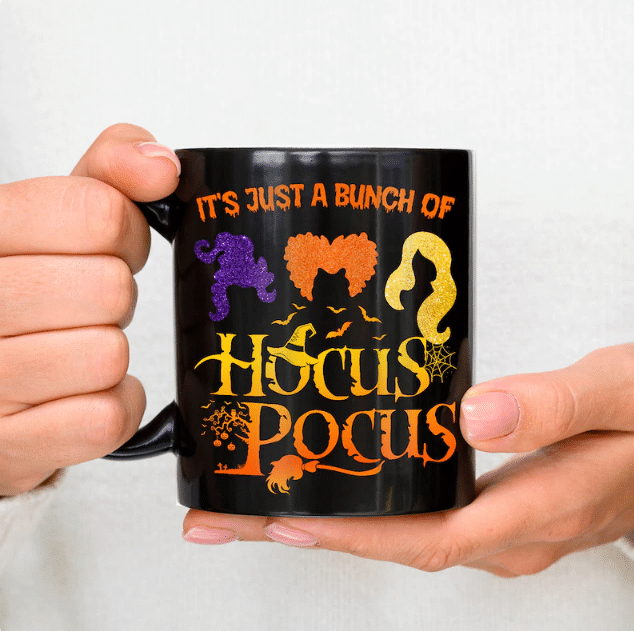 It’S Just A Bunch Of Ho.Cus Po.Cus Halloween Black Mug