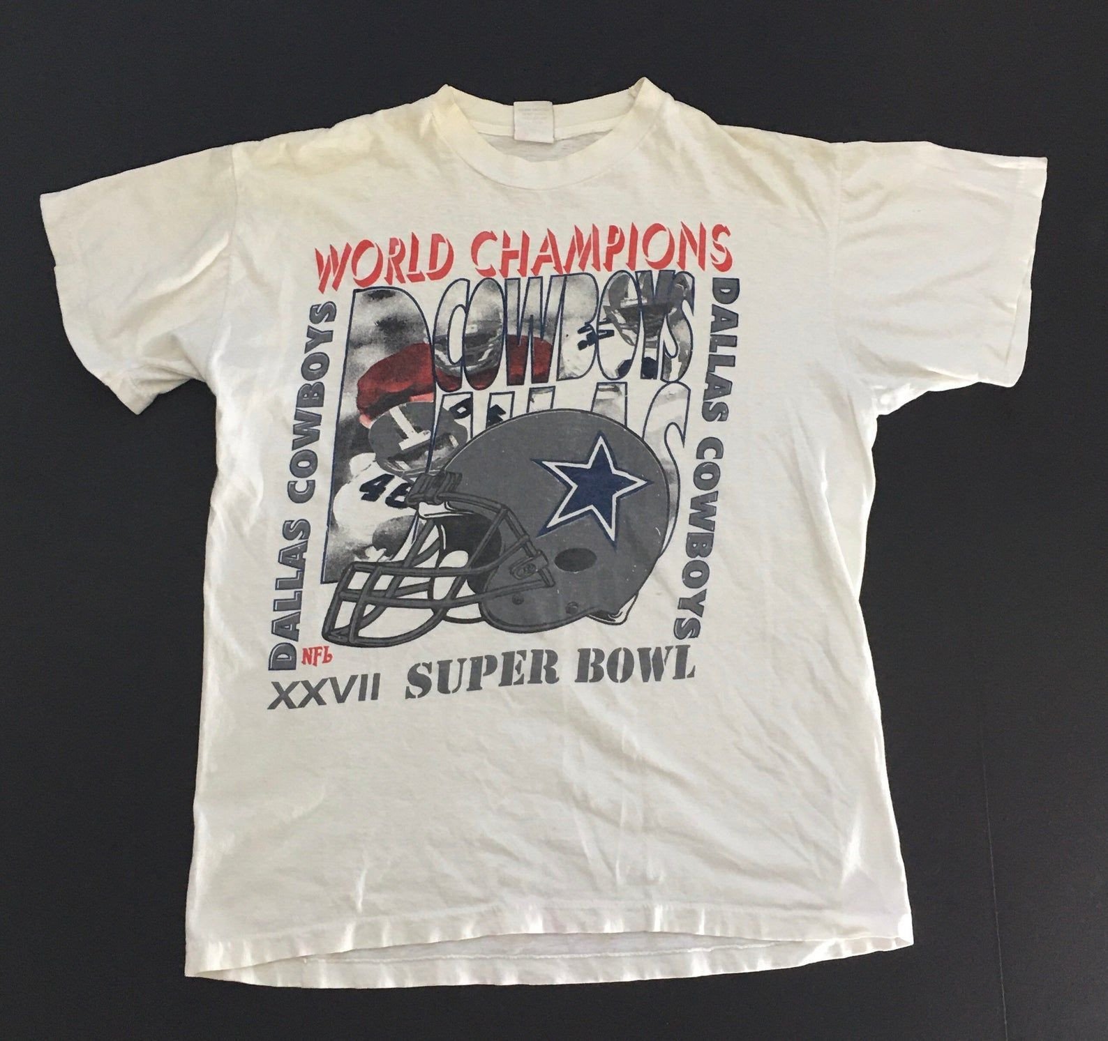 1993 Dallas Cow World Champions Super Bowl Single Stitch Vintage T Shirt //