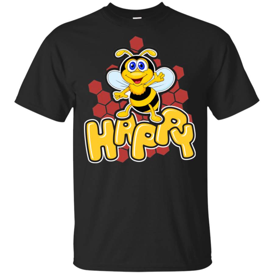 Bee Happy Funny Dad Tee For Father’s Day 2019 T-Shirt