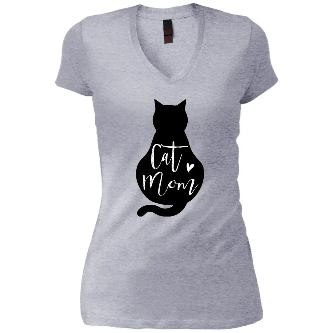 Mothers Day Or Birthday Gift For Cat Mom Womens V-Neck T-Shirt