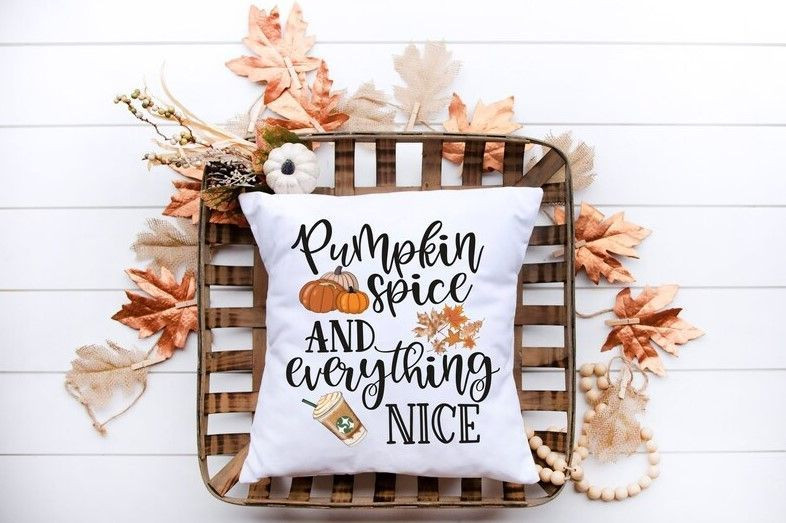 Pumpkin Spice And Everything Nice Pillow, Pumpkin Spice Pillow, Autumn Pillow